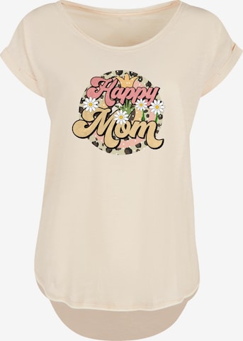 T-shirt 'Mothers Day Floral Design Happy Mom Motherhood Appreciation' F4NT4STIC en beige : devant