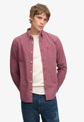 Superdry & Co Comfort fit Button Up Shirt in Red: front