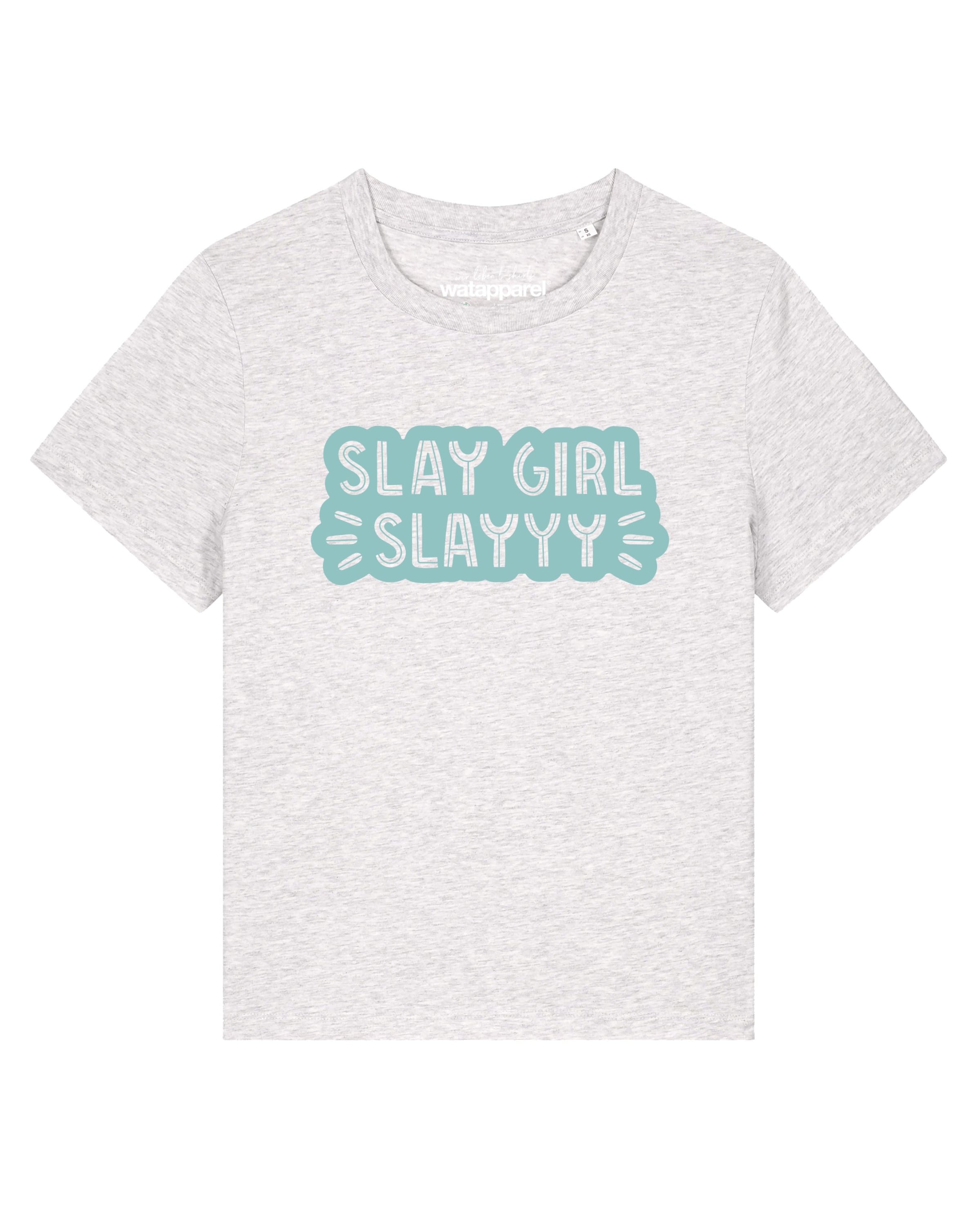 T-shirt 'Slay girl' Watapparel en blanc : devant