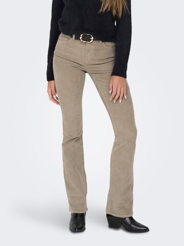 évasé Pantalon 'MARY' ONLY en beige : devant