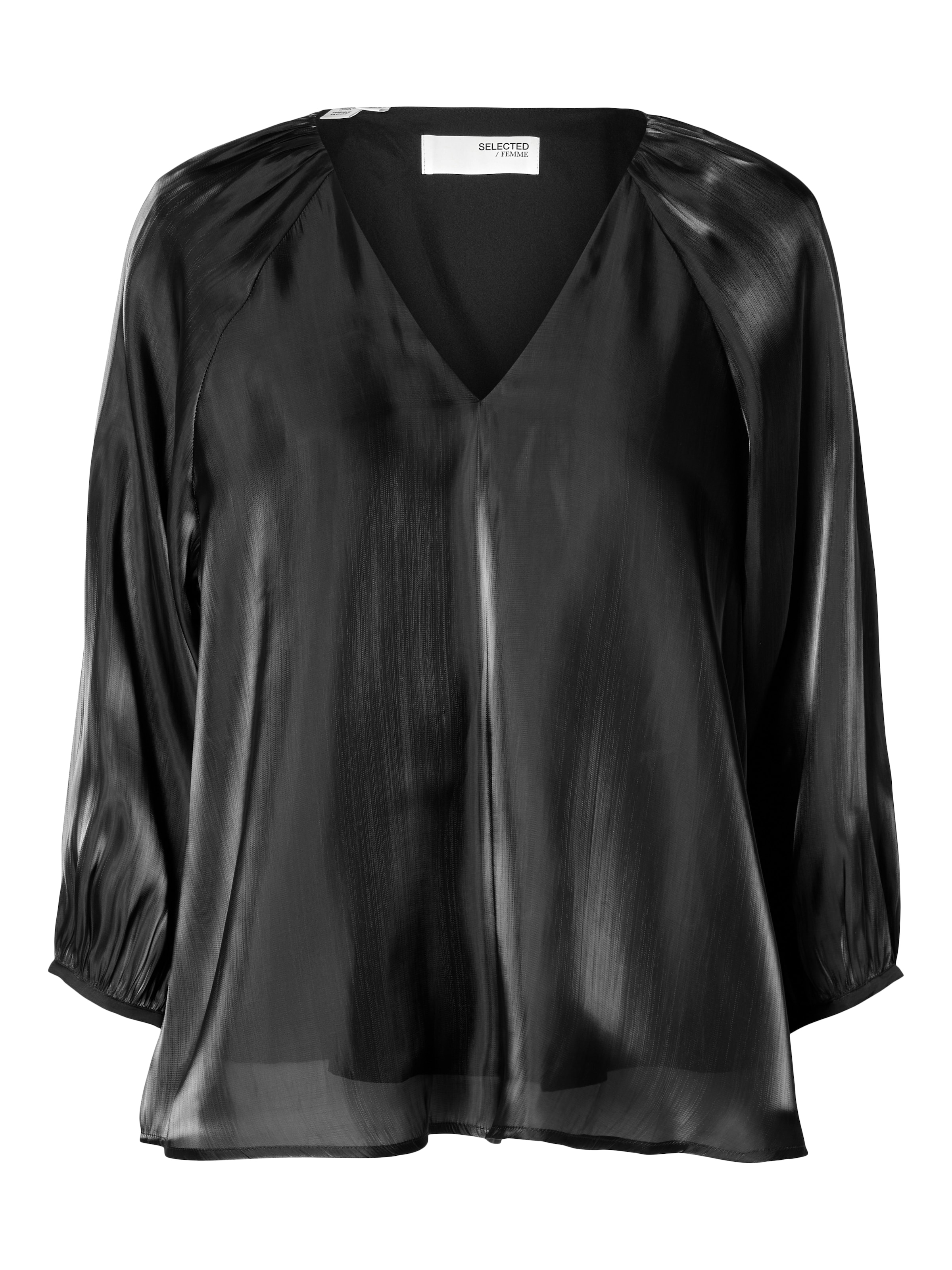 SELECTED Μπλούζα 'Arina' σε μαύρο: μπροστά
