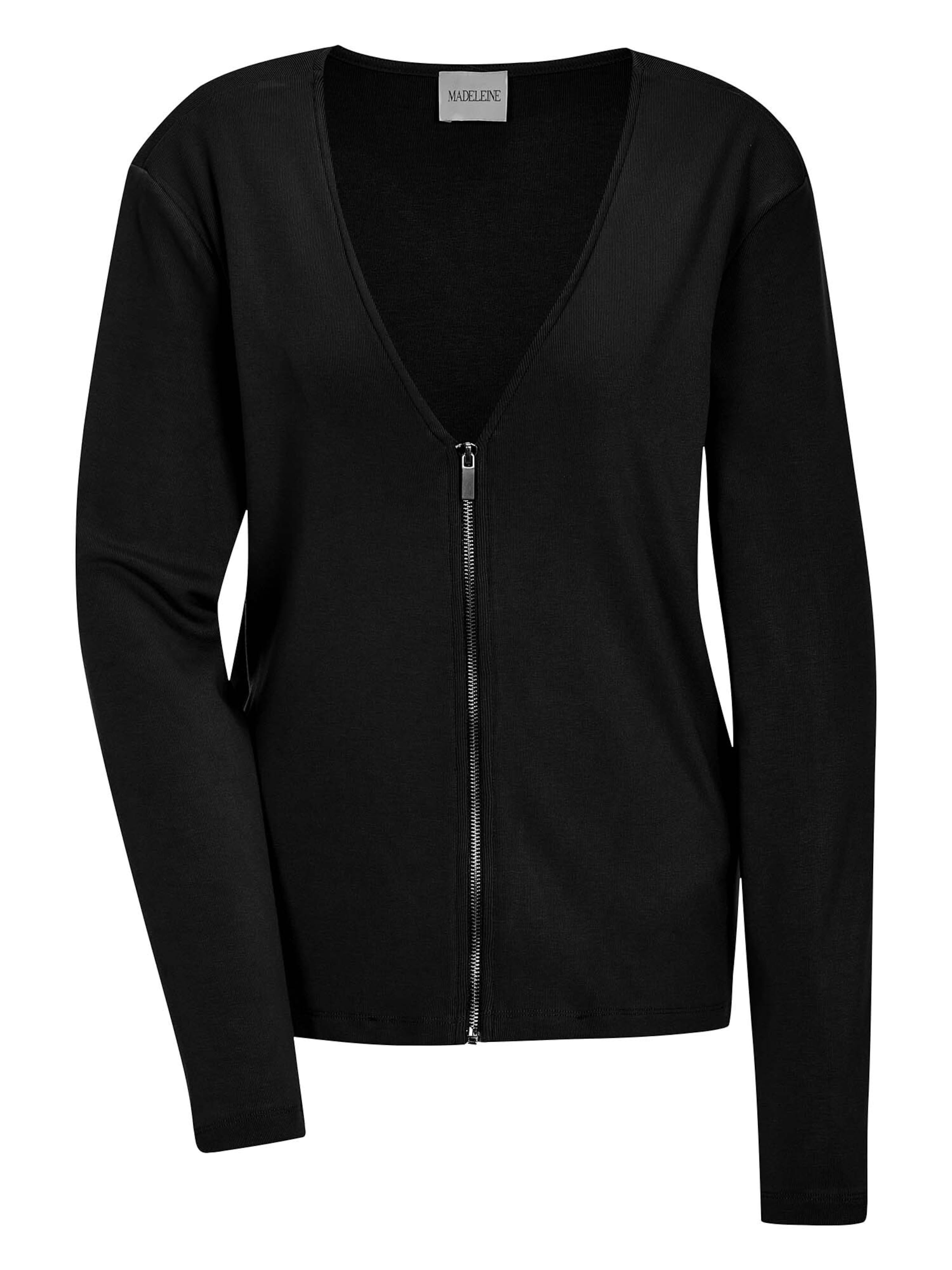 MADELEINE Gebreid vest in Zwart: voorkant