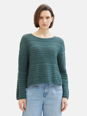 Pull-over TOM TAILOR en vert : devant