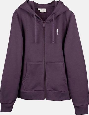 Veste de survêtement 'TreeHoodie Zip Women' NIKIN en violet : devant