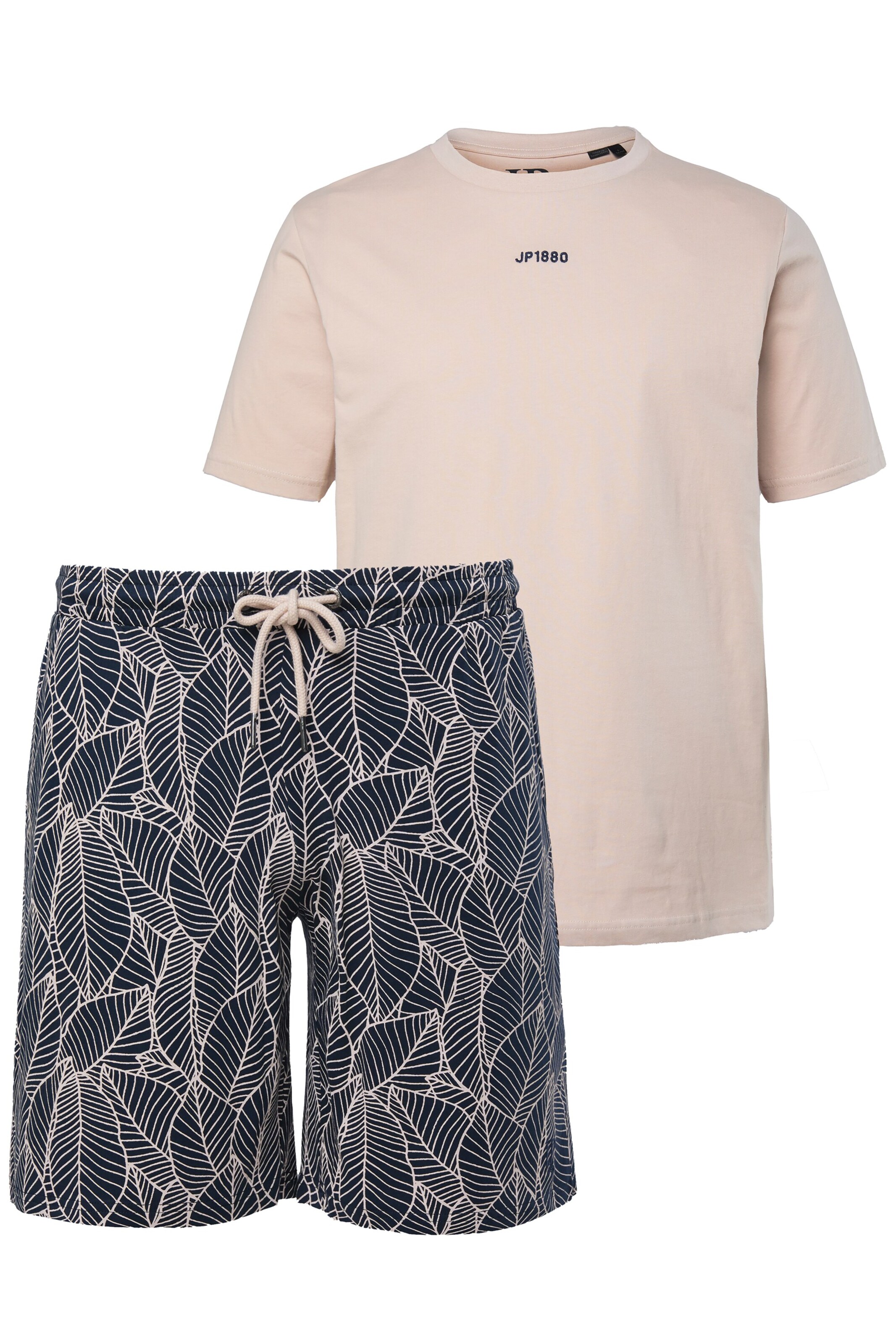 JP1880 Pyjama kort in Beige: voorkant