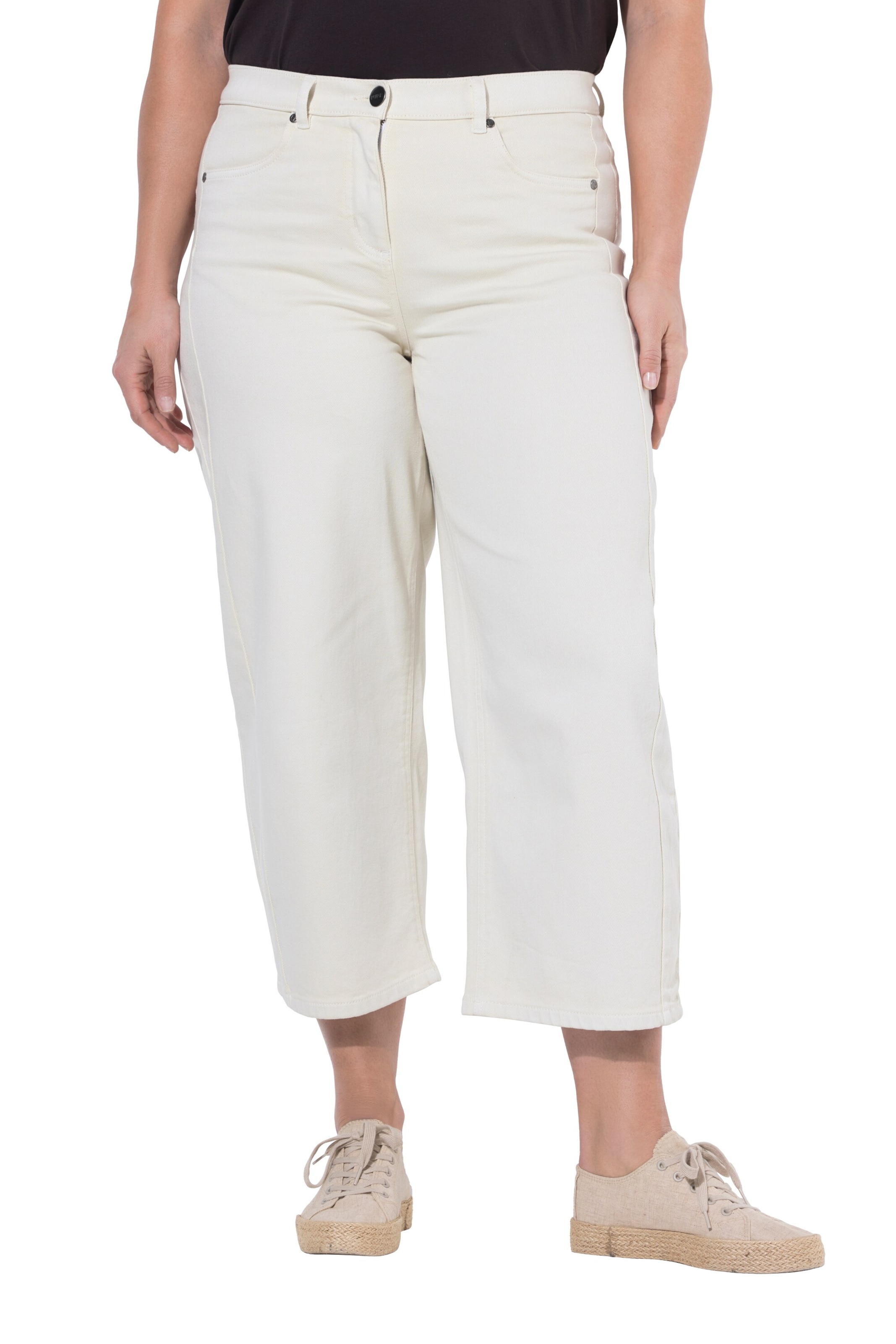 Ulla Popken Loose fit Jeans in White: front