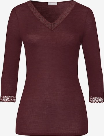 Hanro Schlafshirt 'Woolen Lace' in Lila: Vorderseite