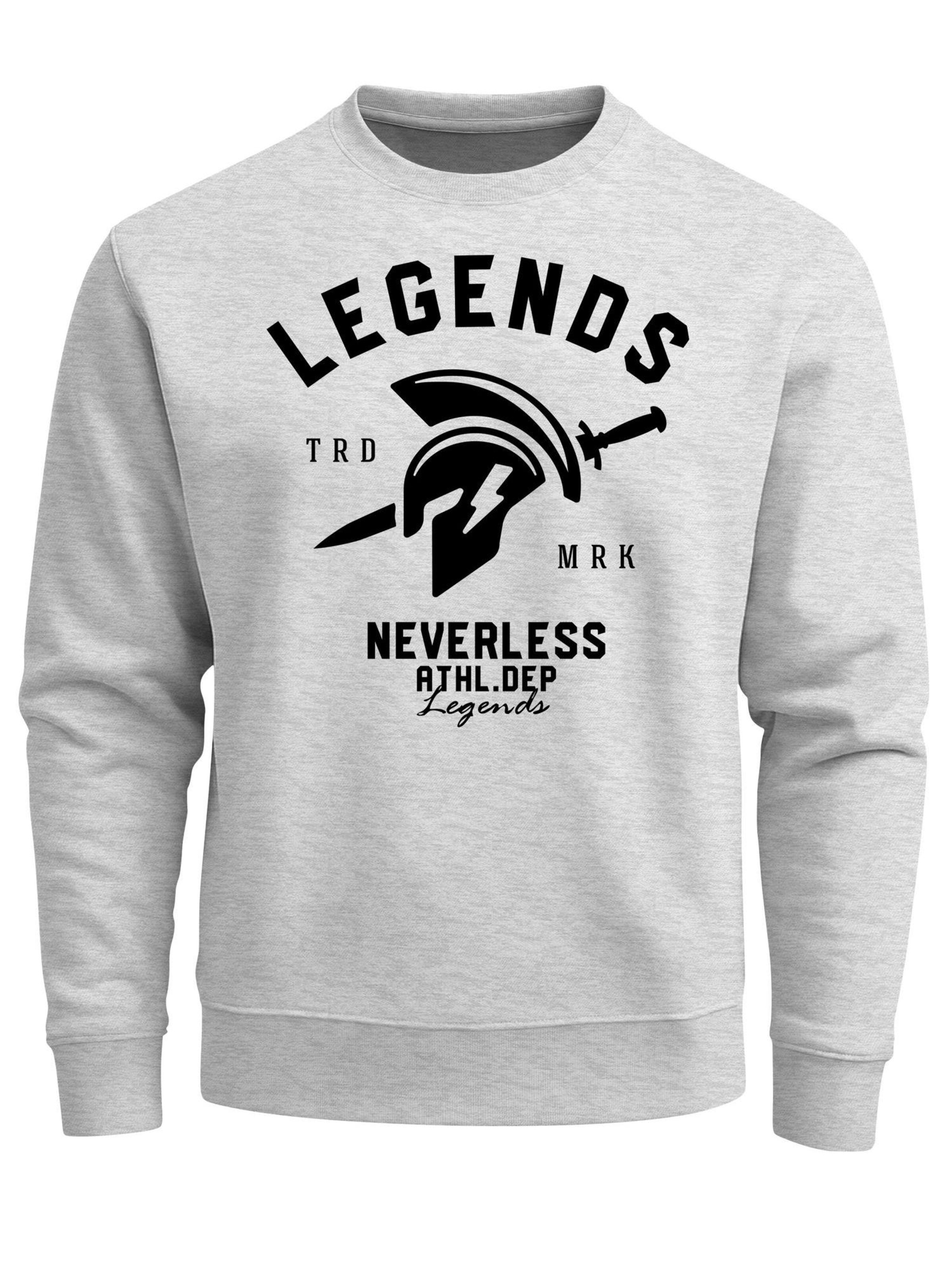 Neverless Sweatshirt 'Legends'‌‌‌‌‌‌ in Grau: Vorderseite