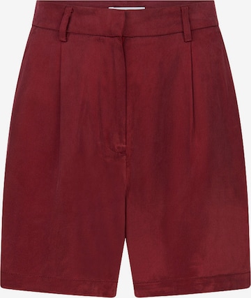 Young Poets Regular Pleat-Front Pants 'Tona' in Red: front