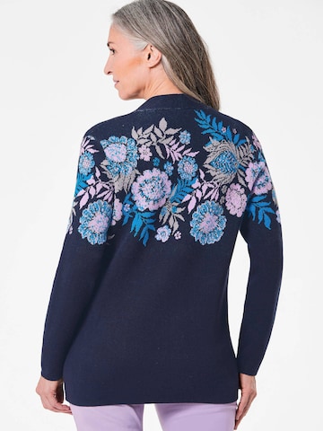 Goldner Strickjacke in Blau