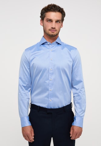 ETERNA Slim fit Zakelijk overhemd in Blauw: voorkant