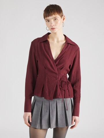 TOPSHOP Blouse in Purple: front