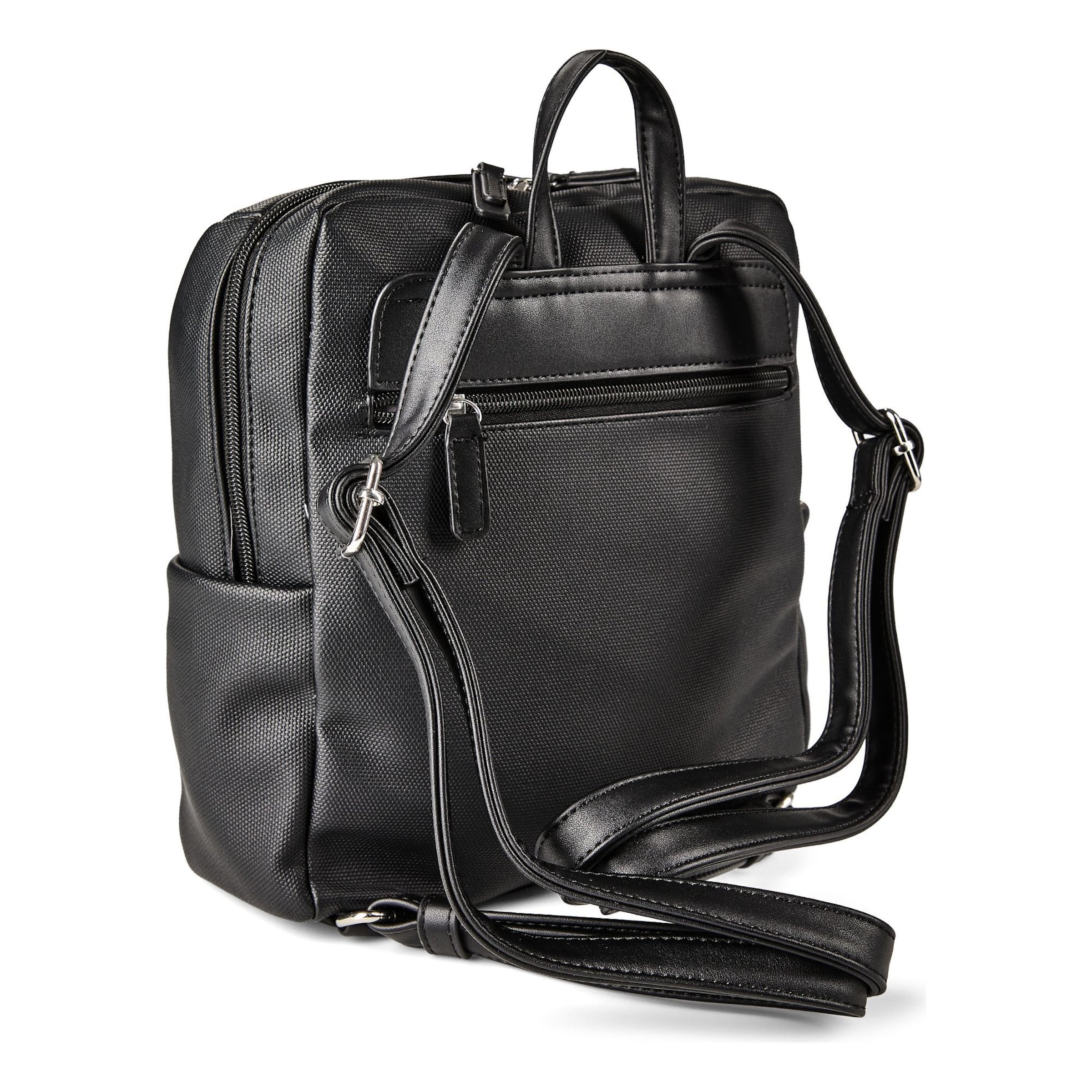 TOM TAILOR Rugzak 'City' in Zwart