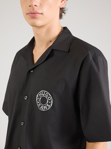 Regular fit Camicia 'Eligino' di HUGO in nero