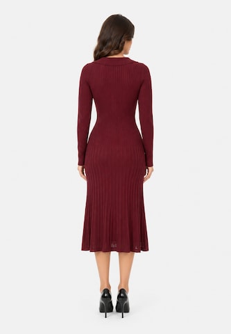 Elara Knit dress in Red