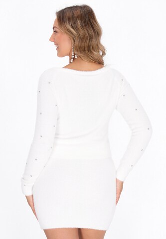 Pull-over faina en blanc