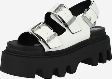 BUFFALO Sandals 'FLORA ON' in White: front