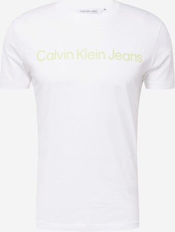 Calvin Klein Jeans T-shirt i vit: framsida