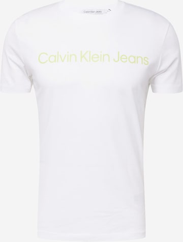 Calvin Klein Jeans Shirt in Wit: voorkant