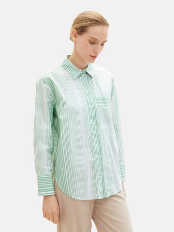 TOM TAILOR - Blusa em verde: frente