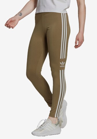 Skinny Leggings di ADIDAS ORIGINALS in verde: frontale