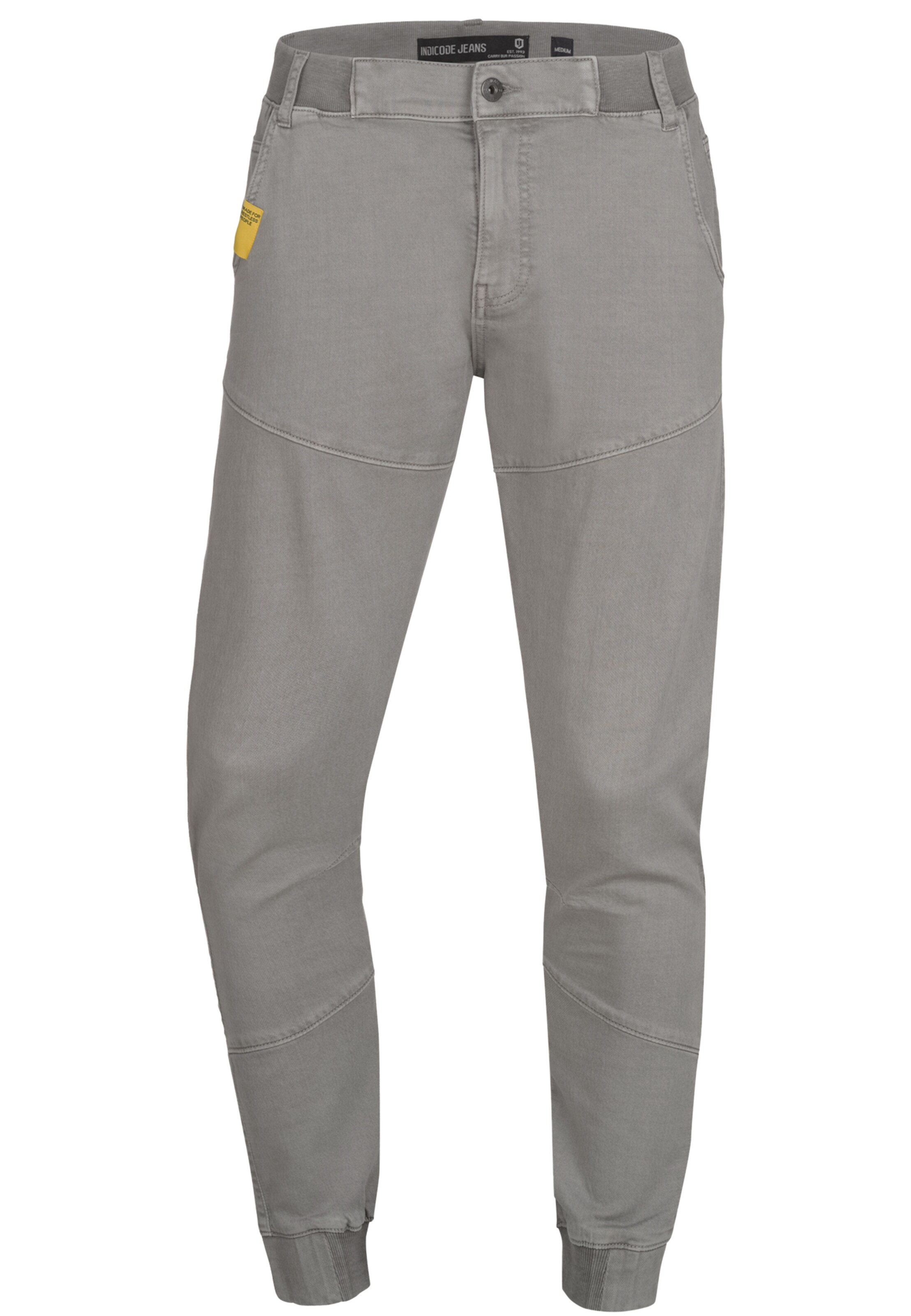 INDICODE JEANS Trousers 'Zannes' in Grey: front