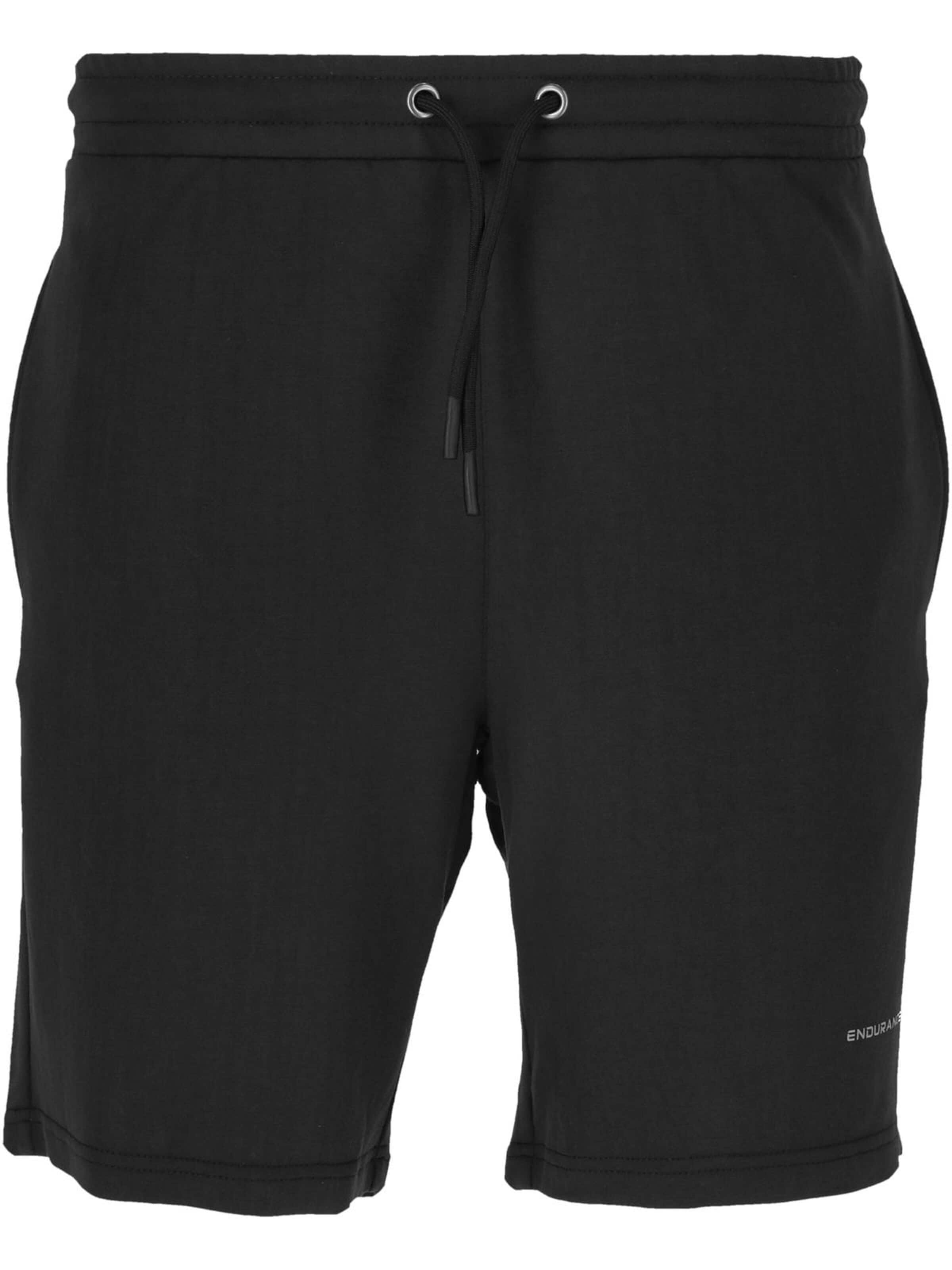 ENDURANCE Regular Sportbroek 'Loweer M Sweat Shorts' in Zwart: voorkant