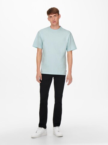 Only & Sons T-Shirt 'Fred' in Blau