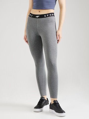 4F Skinny Workout Pants in Grey: front