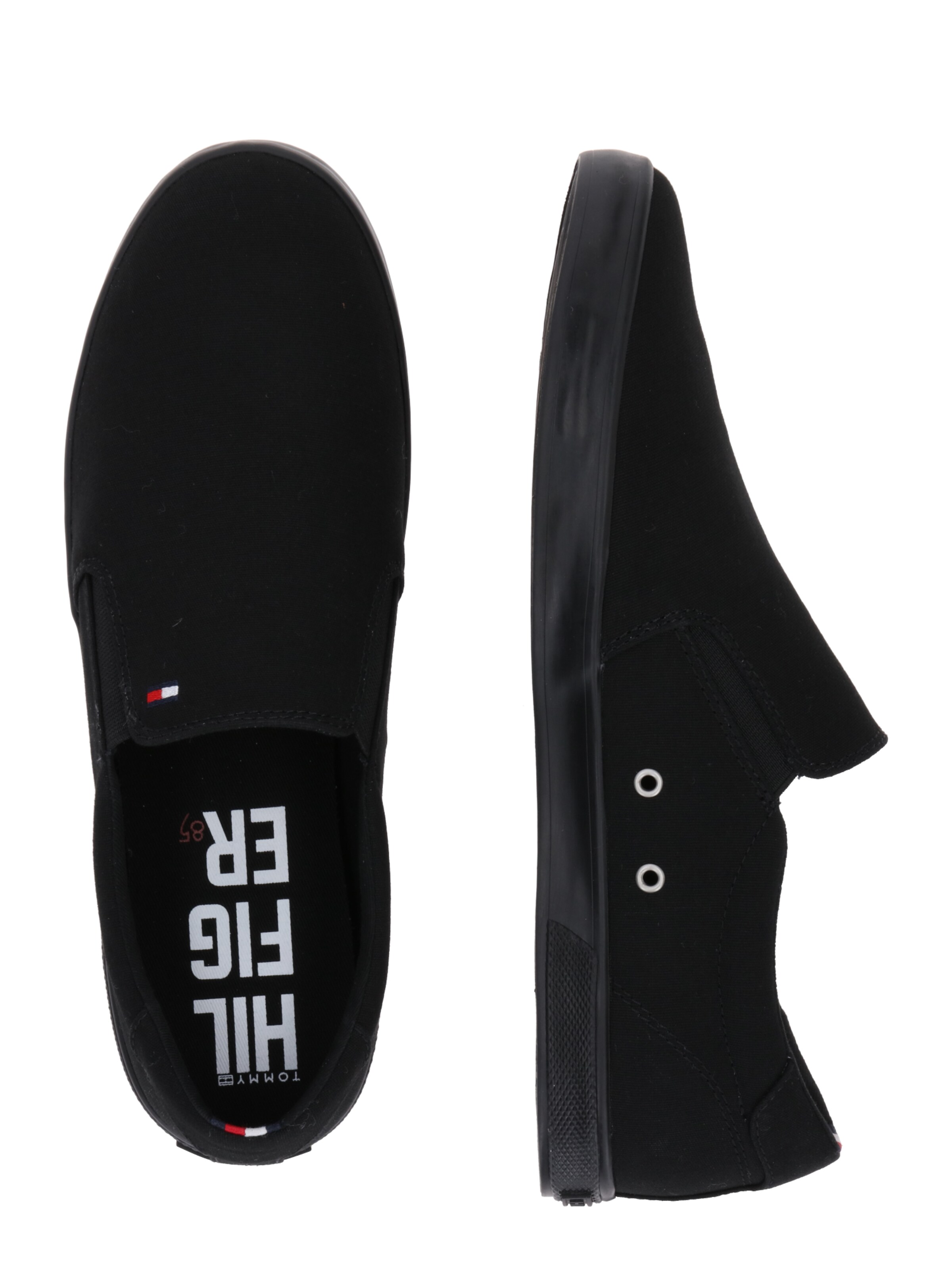 TOMMY HILFIGER Slip-ons in Zwart