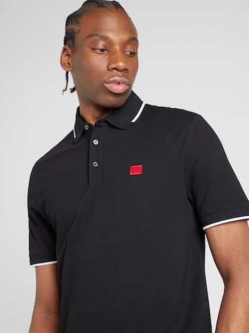 HUGO Red Poloshirt 'Deresino' in Schwarz