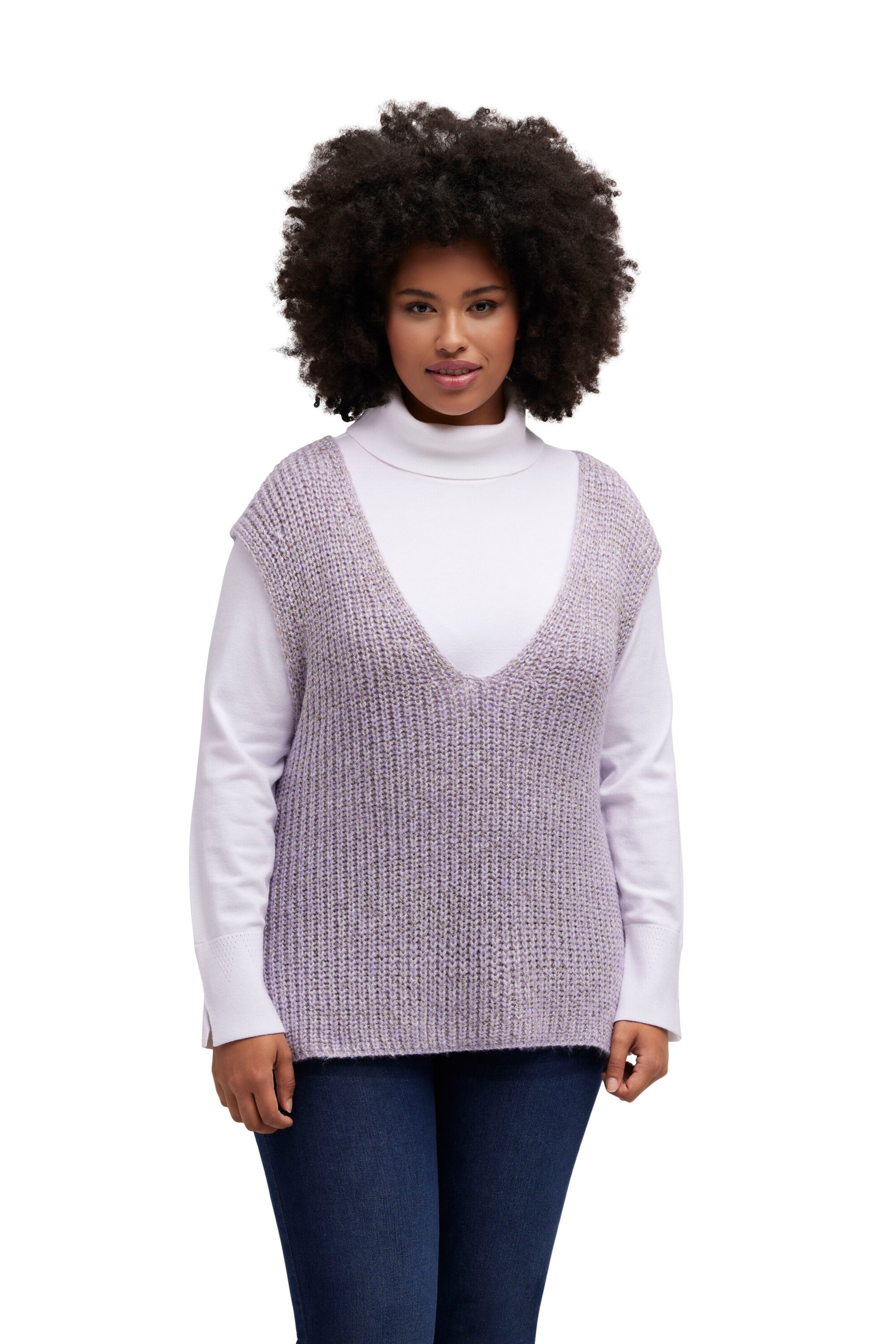 Ulla Popken Pullover in Lila: Vorderseite
