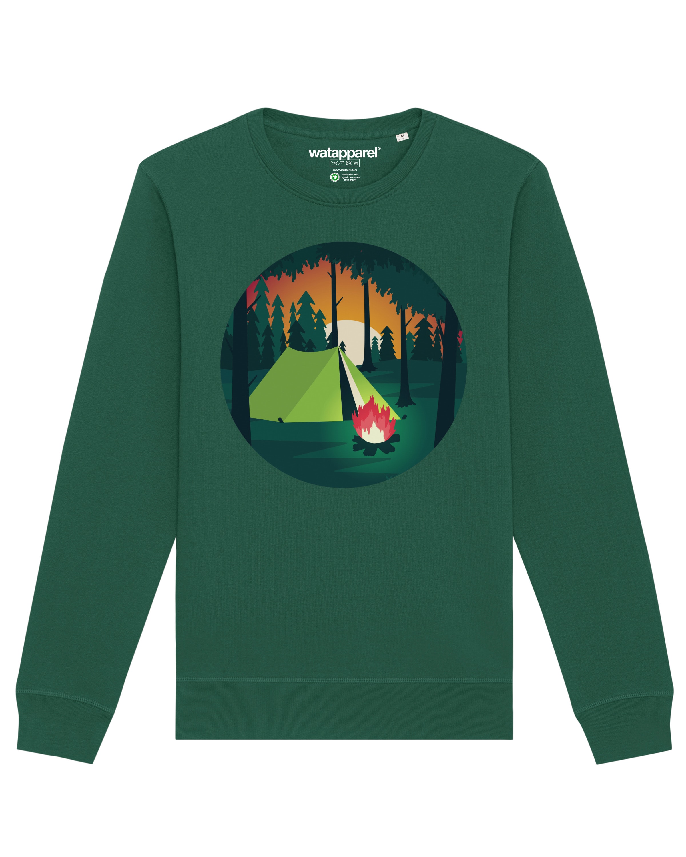 Watapparel Sweatshirt 'Zelten' in Green: front