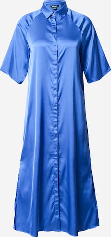 Monki - Vestido camisero en azul: frente