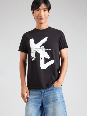 Maglietta di Karl Lagerfeld in nero: frontale