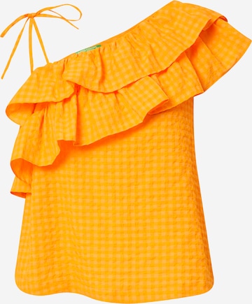 UNITED COLORS OF BENETTON Bluzka w kolorze pomarańczowy: przód