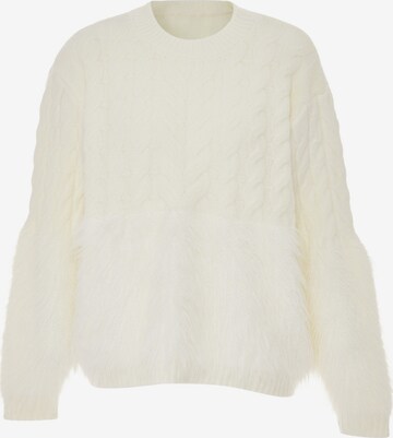 Pull-over Poomi en blanc : devant