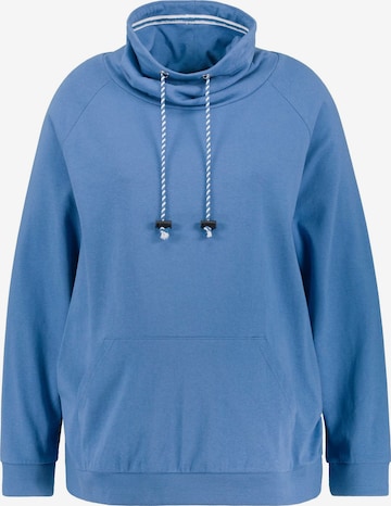 Ulla Popken Sweatshirt in Blauw: voorkant