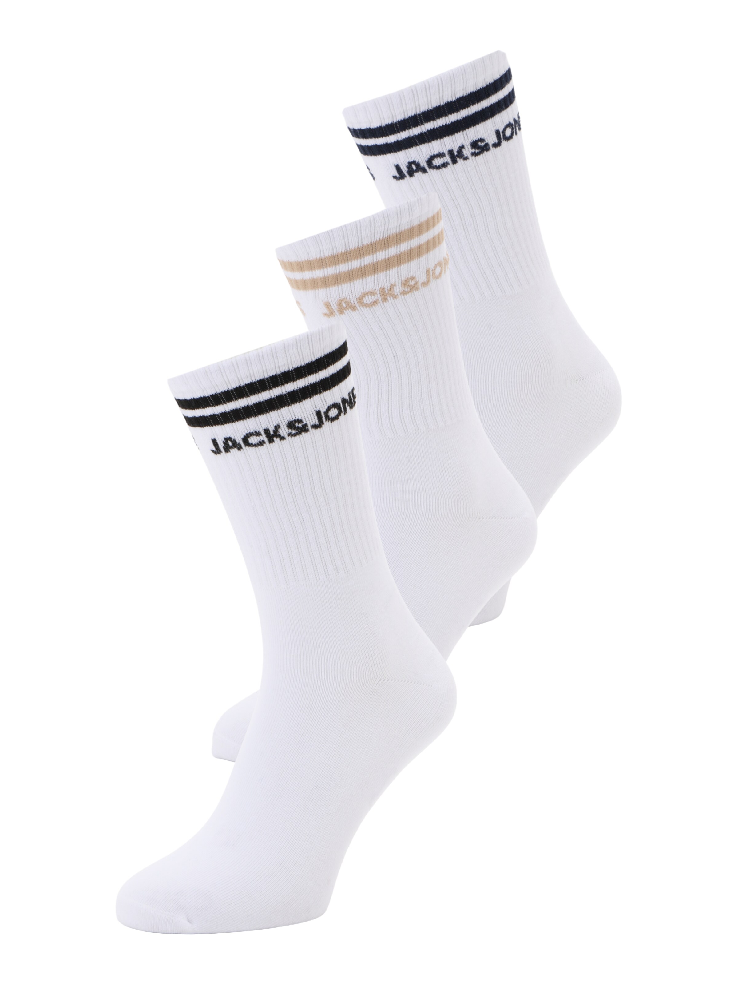 JACK & JONES Socks 'JACOLLIE' in Beige / Black / White, Item view