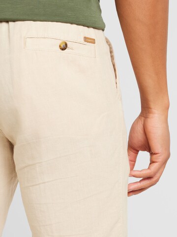 regular Pantaloni con pieghe di bugatti in beige
