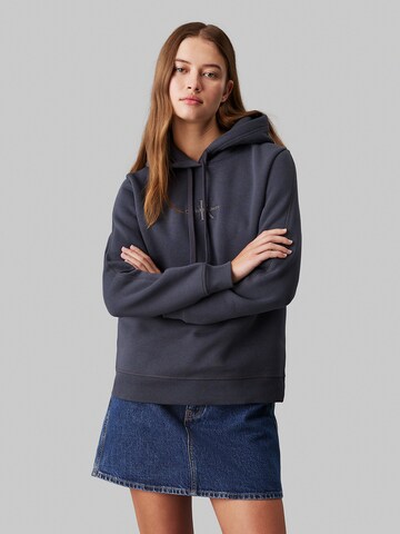 Calvin Klein Jeans Regular Sweatshirt in Zwart: voorkant