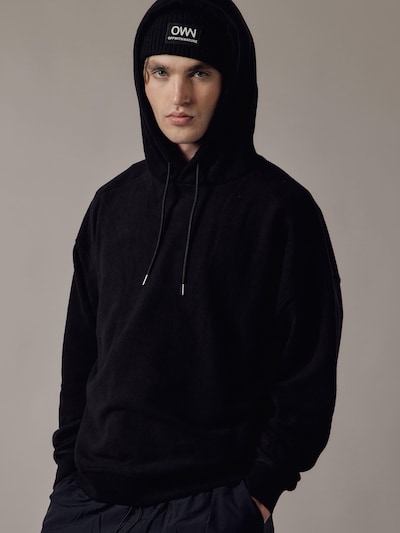 OWN Off With Nature Sweatshirt 'Pile con Cappuccio' in Black, Item view