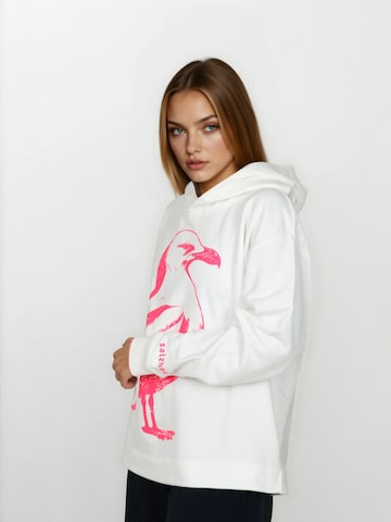 Sweat-shirt 'ADJÜS' salzhaut en blanc