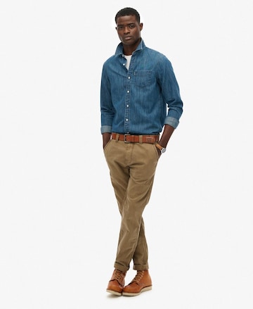 Superdry Regular fit Overhemd in Blauw