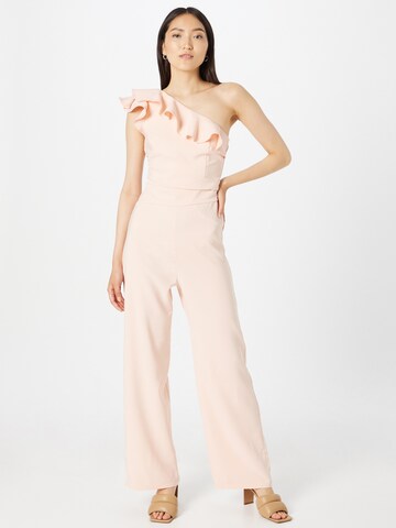 Lipsy Jumpsuit in Beige: front