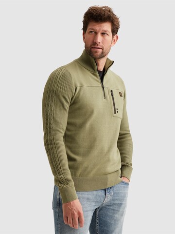 PME Legend Neulepaita 'Pullover with half zipper' värissä vihreä