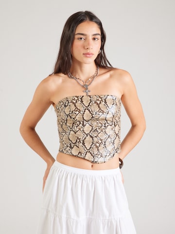 Haut Bershka en marron : devant