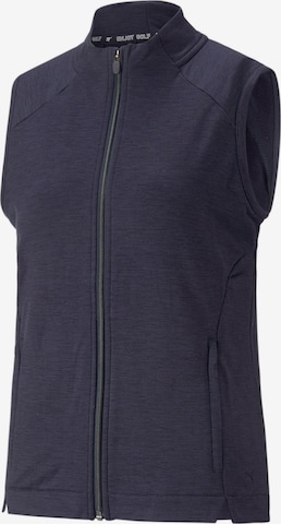 PUMA Sportief sweatvest in Blauw: voorkant