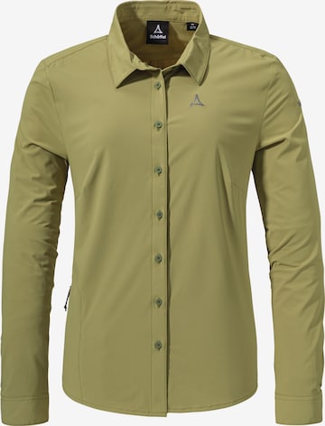 Chemisier fonctionnel ' Hiking Blouse Style Dunajec WMS ' Schöffel en vert : devant