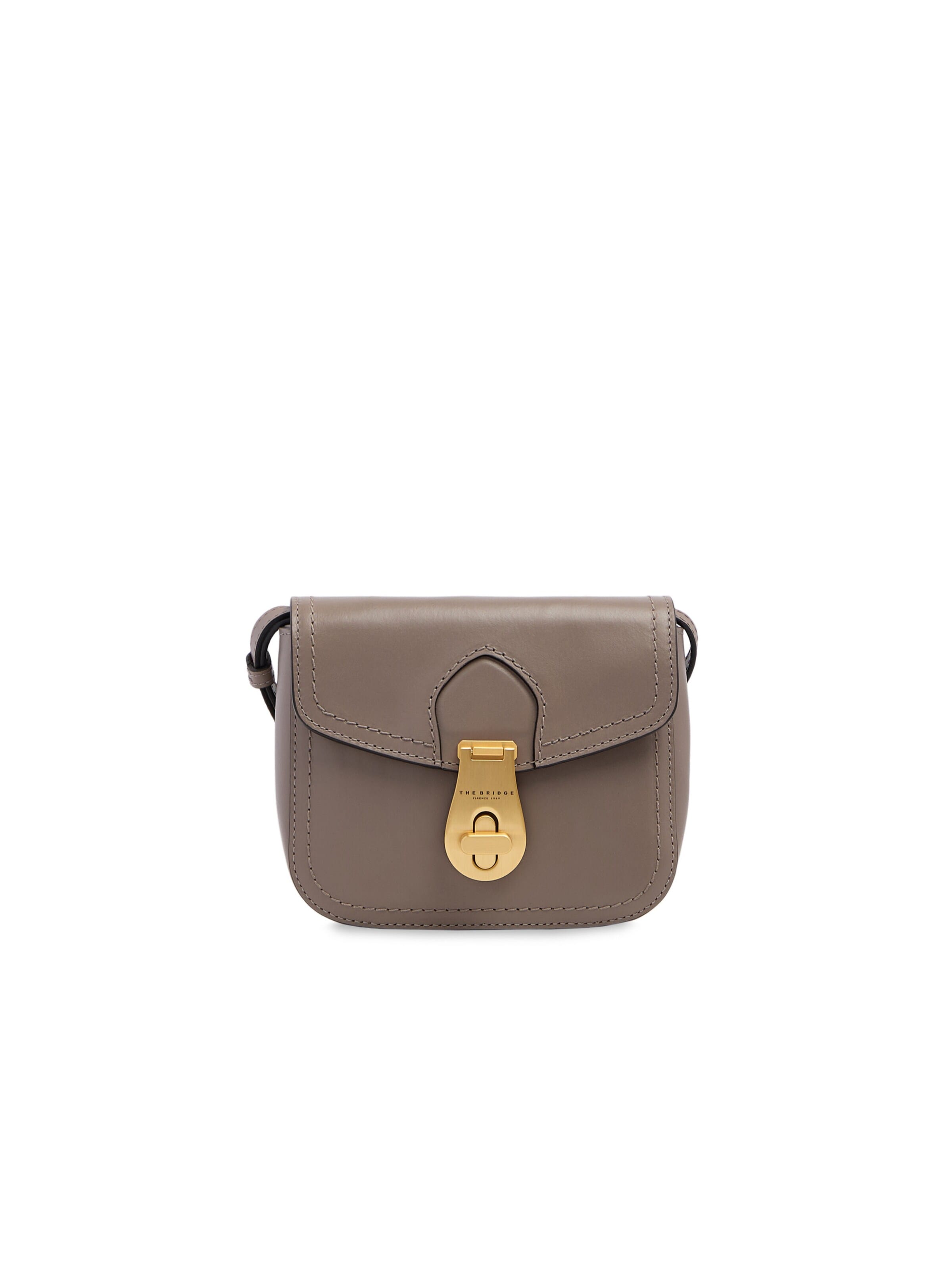 The Bridge Crossbody Bag in Grey: front